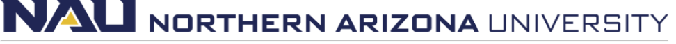 Northern Arizona University logo and name